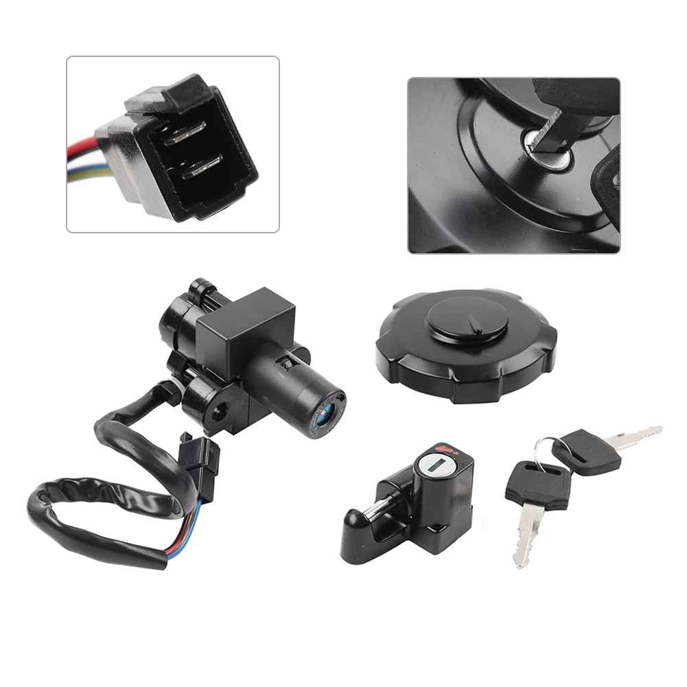 1Set Motorbike Ignition Switch Fuel Tank Cap Helmet Lock Key Set For Honda XR650 XR650L 1993-2024