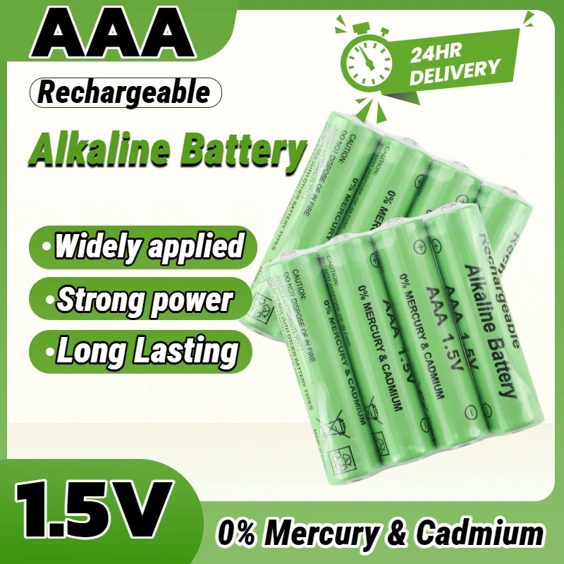 

Super High Capacity 3000mAh 1.5V Rechargeable Alkaline AAA Batteries for Digital Camera Clock Radio Toy Game Remote Control