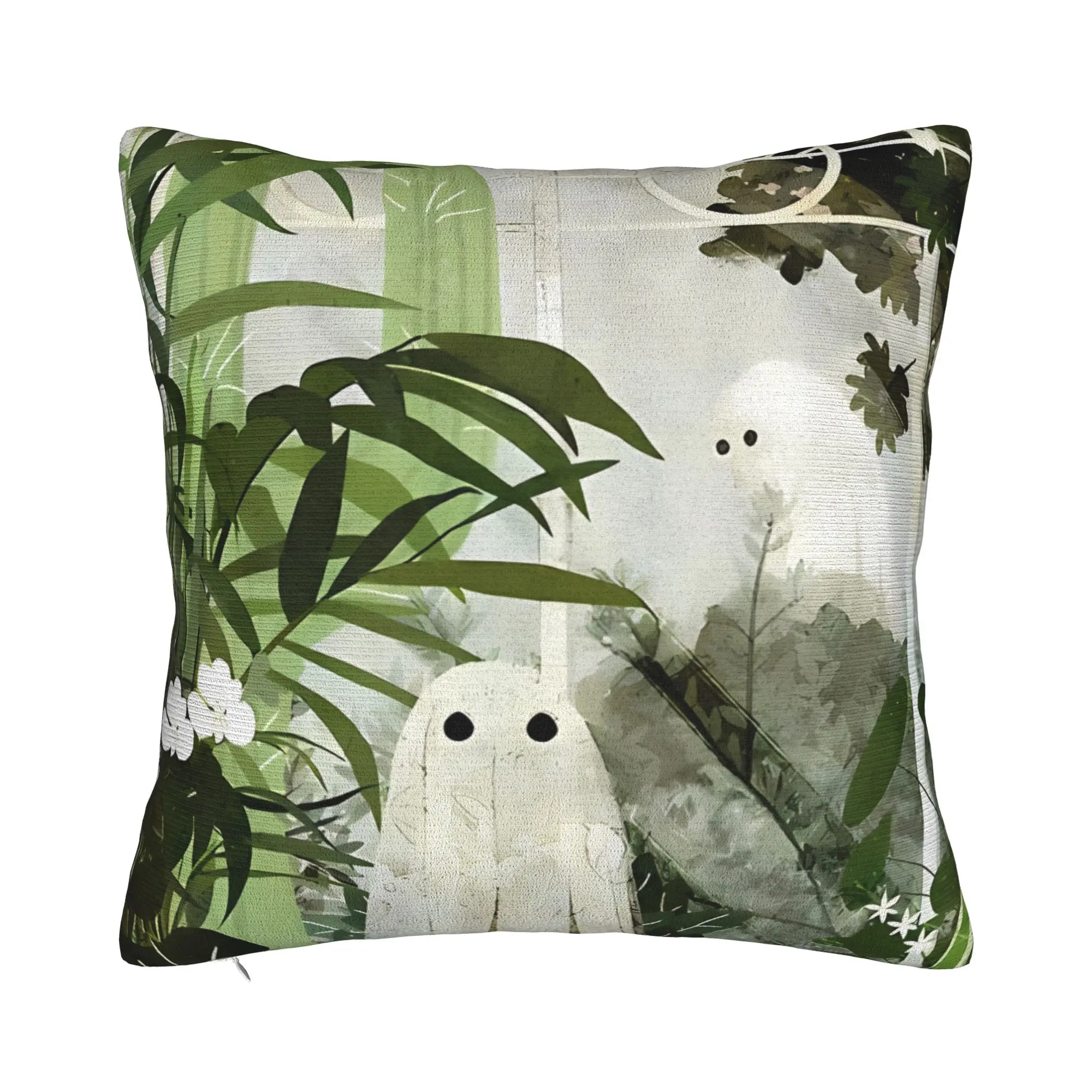 There's A G Ghost In The Greenhouse Again  Decorative Pillowcases for Cozy G-Ghost Pillow Cover Zipper Closure
