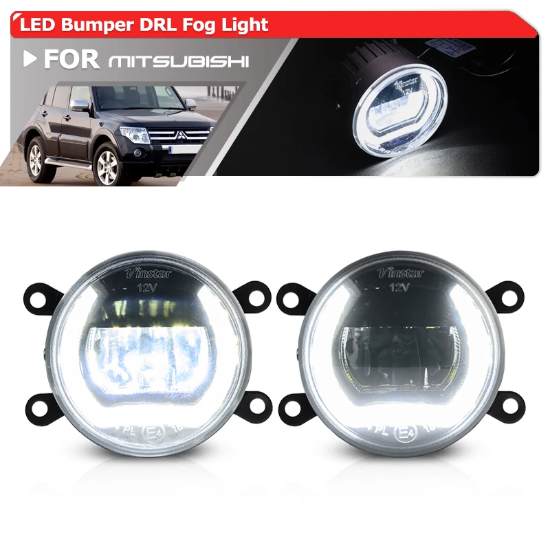 

2-in-1 Led Bumper Fog Light Daytime Running Assy Kit For Mitsubishi Pajero 4/IV 2009-2018 Front Driving Foglamp Replacements