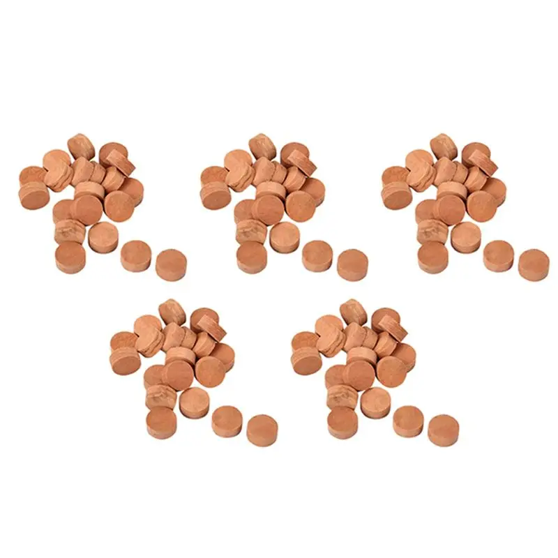 AEF6-100Pcs Saxophone Cork Mats Trumpet Cornet Water Key Spit Value Cork Pads For Brass Instrument Parts Repair (Light Brown)
