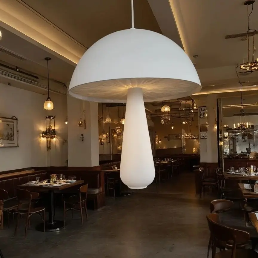Modern Mushrooms LED Pendant Light 2025 New Creative Restaurant Food Table Bedroom Designer