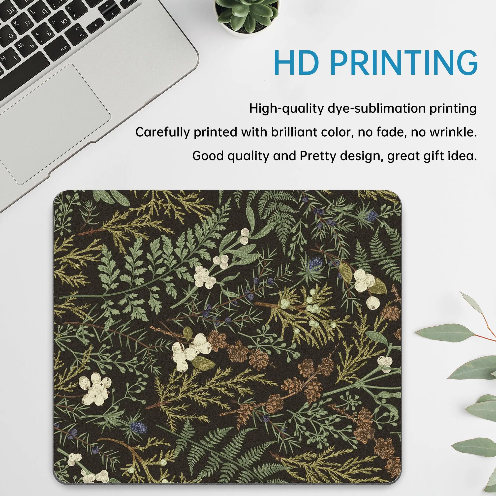 High Quality Retro Flowers Plants Printing Gaming Mousepad Gamer Mouse Mat Keyboard Mats Desk Pad Mousepads 22x18cm For Computer