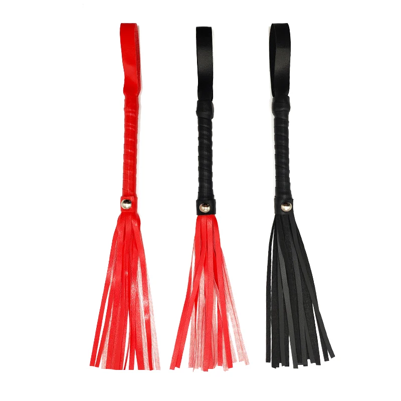 1 Pc Pu Leather Pimp Whip Racing Riding Crop Party Flogger Hand Cuffs Queen Black Horse Riding Whip Adults Games Bdsm Couples