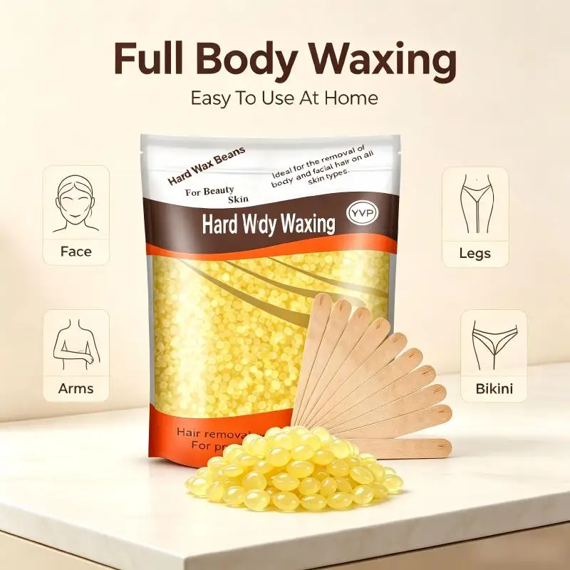 Multi Color Hard Wax Beans Painless Depilatory Wax No Strip Hair Removal Beads for Women Home Body Bikini Facial Wax Treatment view 2