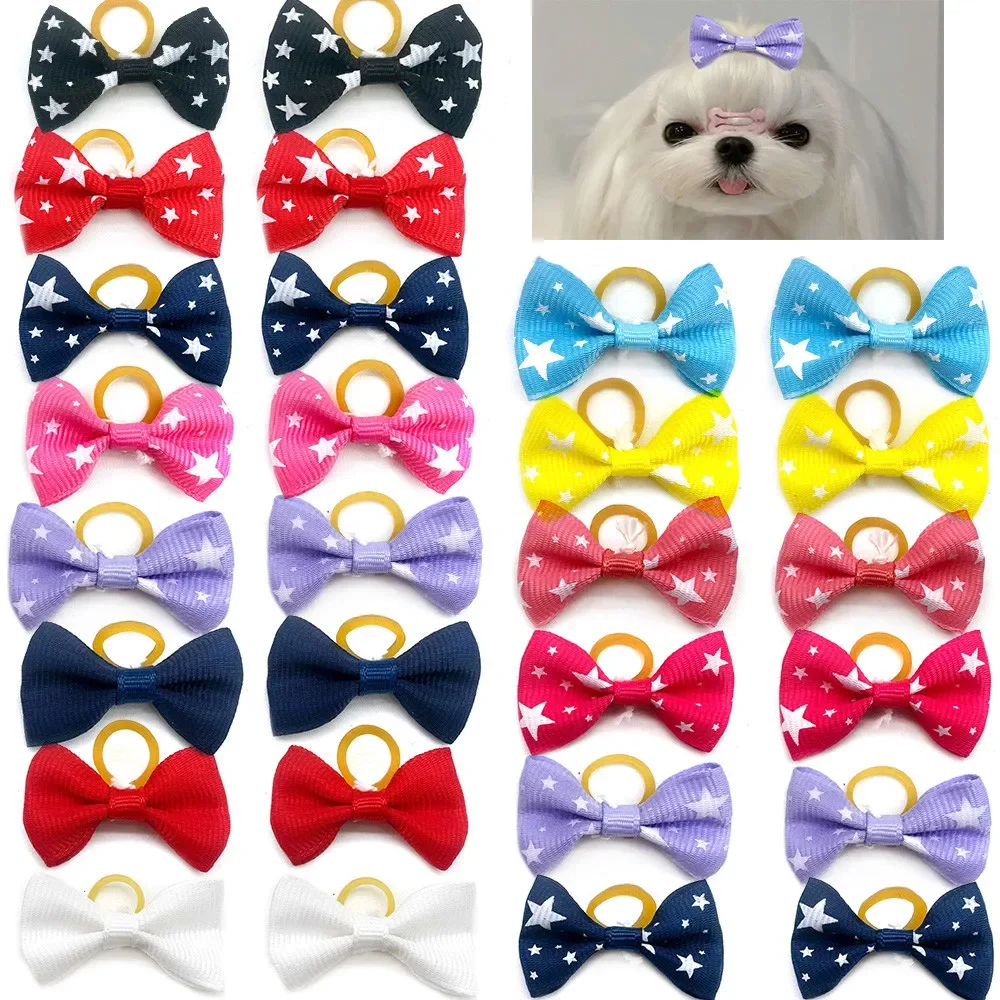 10/20/30PCS Pet Dog Bows Small Dog Bowknot Pet Grooming Hair Bows for Small Dog Accessoreis