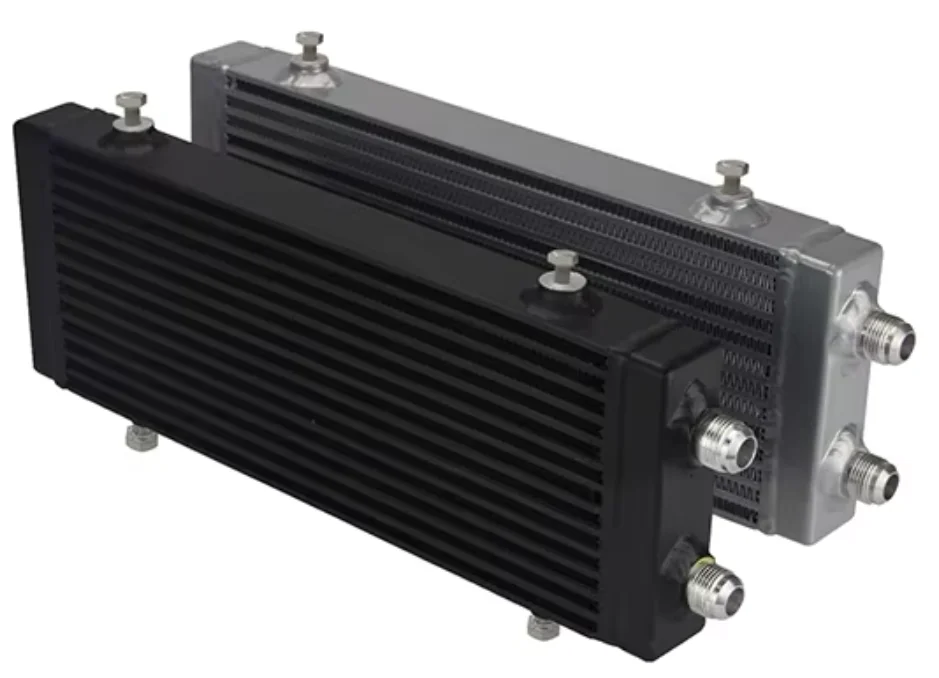 New to universal size double channel plate fin oil cooler radiator single side import export automotive heat exchanger