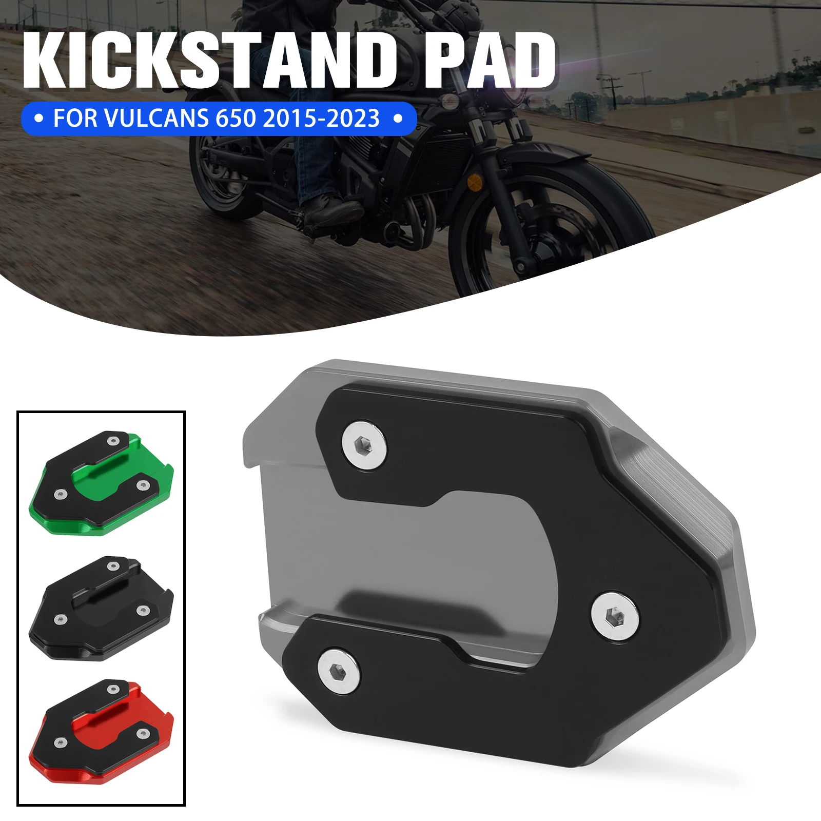 Kickstand Extension Plate For KAWASAKI VULCAN Vulcan S 650 VN650 VN 650 2015-2023 Foot Side Stand Enlarger Pad Support Plate