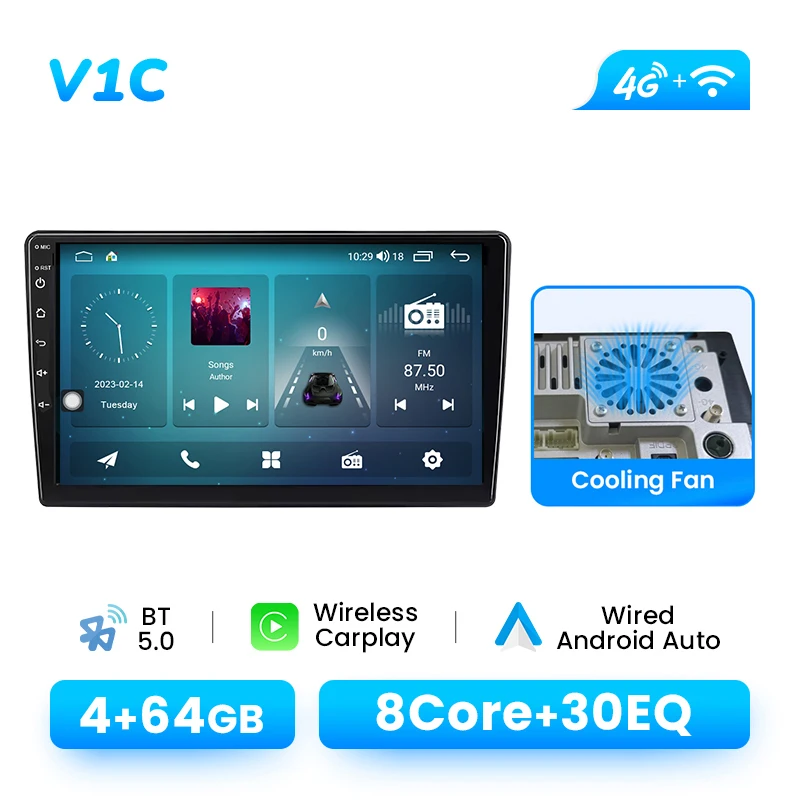 9” Draadloze CarPlay Android Auto Android 14 autoradio voor Saab 93 2007-2011 Multimedia GPS 4G Wifi DSP IPS touchscreen