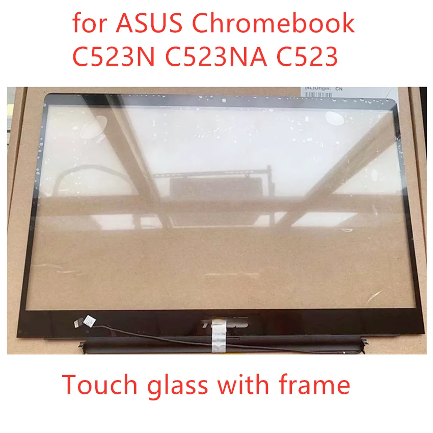 

Free shipping original with frame 15.6-inch for ASUS Chromebook C523N C523NA C523 touch display screen replacement