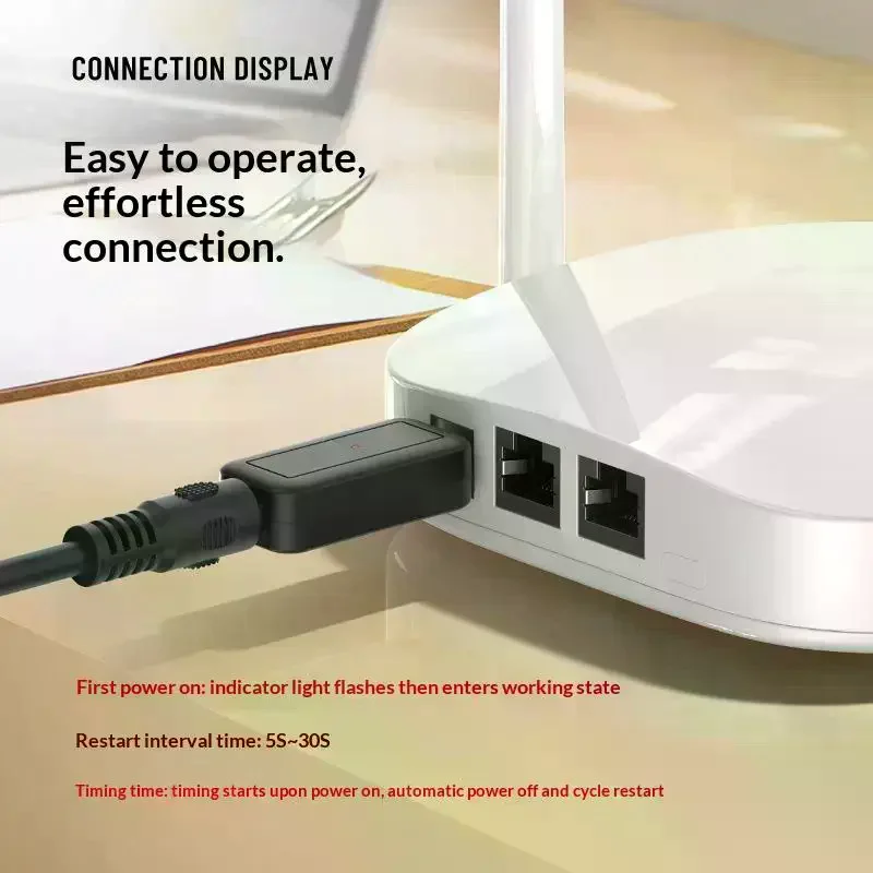 1/3/5Pcs DC WiFi Router Auto Reboot Reset Tool 24H Automatic Power Off Timer 5V-24V 5.5x2.1mm Power Control Cable