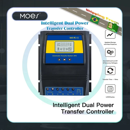 자동 ATS 이중 전원 전송 스위치 태양광 충전 컨트롤러, 태양열 풍력 시스템용, DC 12V 24V 48V AC 110V 220V 온오프 그리드