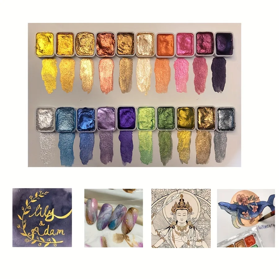 Portable56 Farben Solide Pigment Blühende Perle Aquarell Nagel Zeichnen DIY Malerei Aquarell Farbe Dekor Blüte Nail art Pigment