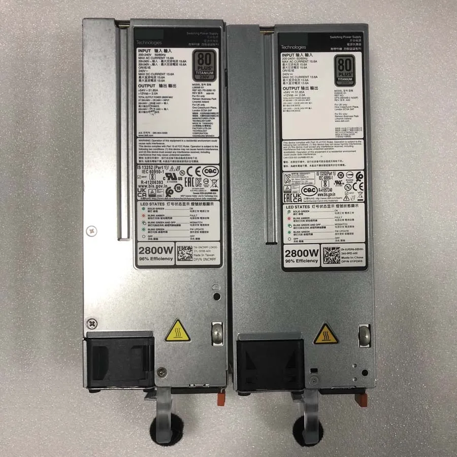Original 2800W PSU Pour Dell R7625 1PDR6 NCMPF D2800E-S1 L2800E-S1 80 Plus Titane 16e Génération D'alimentation