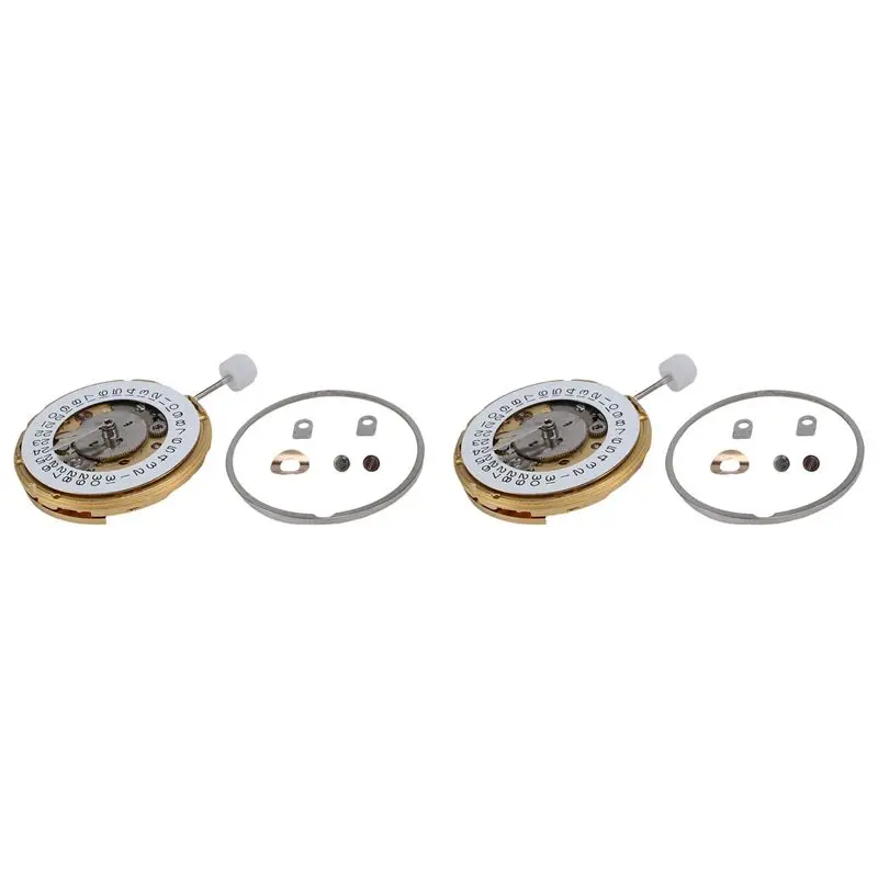 AFOURT-2X 4-Zeiger-Uhrwerk 25 Juwelen 2836 Automatisches Mechanisches Uhrwerk Datum bei 3 Uhr für ETA 2836-2 GMT Gold – Detail 1