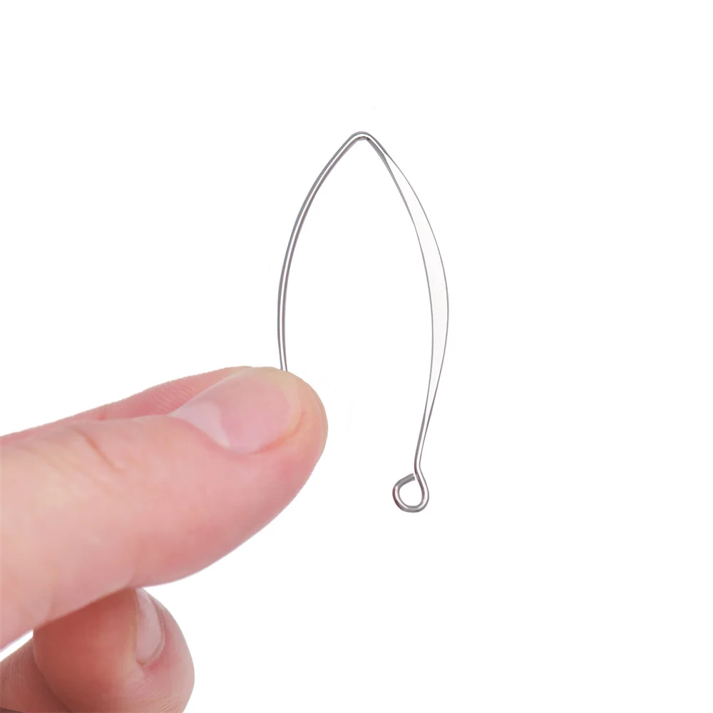 20Pcs 925 Sterling Silver Plated Ear Wires V-shape Earrings Hook For DIY Earring Jewelry Making Crafting