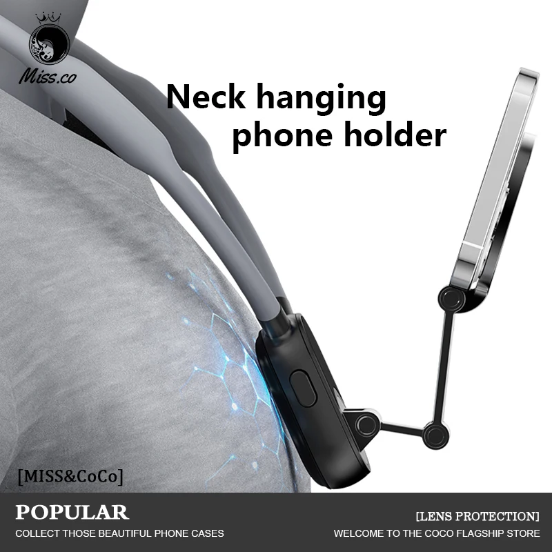 

Neck Mount Magnetic Phone Clip 360° Rotation POV Phone Hold for Iphone 16 15 14 13 12 10 SAMSUNG HUAWEI XIAOMI Phone Accessories