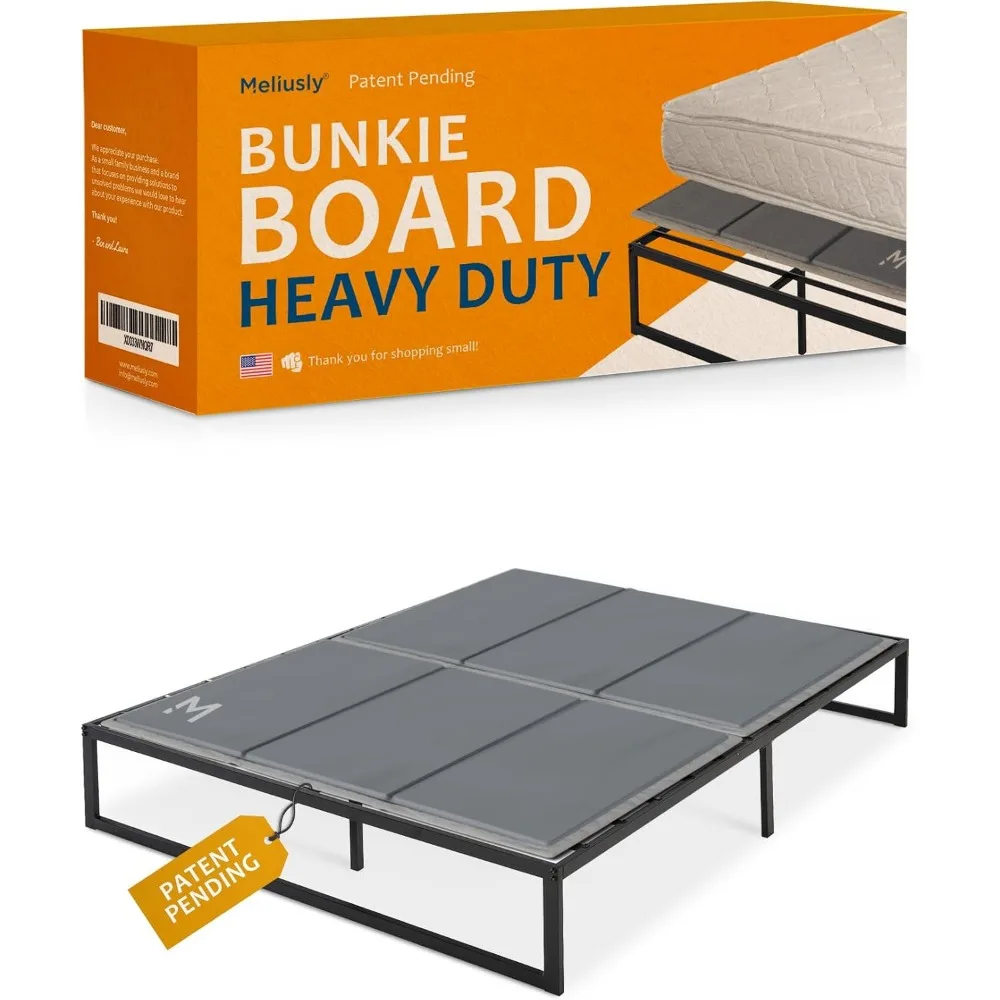 

Meliusly Heavy Duty 10mm Bunkie Board King Size (76x80'') Patent Pending Low Profile Bed Board Design - Breathable, Noise Minimi