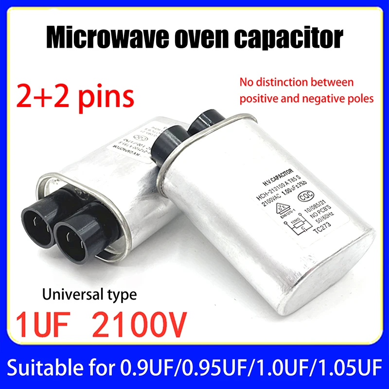 1Pc For Microwave Oven Capacitor Parts 1.0UF 2100V Microwave Oven High Voltage Capacitor Microwave Oven Accessories Replacement