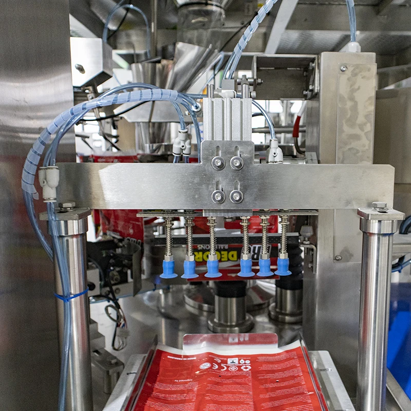 T0809 التلقائي عالية السرعة Multihead Weigher Doypack مسبقة الصنع سستة حقيبة التعبئة الصلب لينة الحلوى وجبة خفيفة الحبيبية تغليف المواد الغذائية ماك