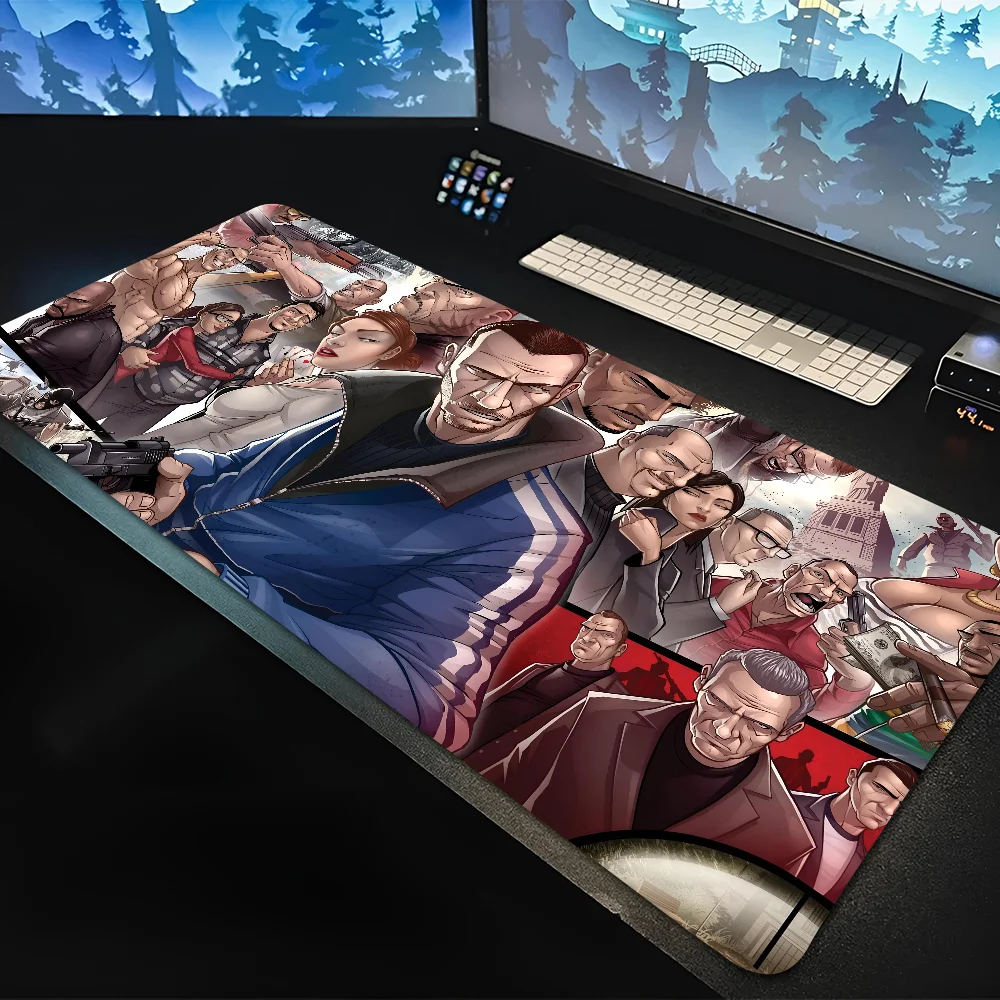 

1pc hot fps game Grand Theft Auto Non-slip Mouse Pad Suitable For Office Computers Laptops E-sports Game Desk Mats XXL Keyboard