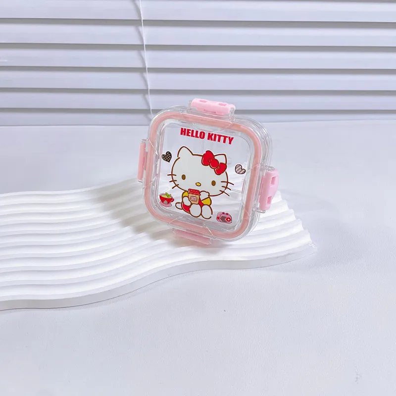 

Hello Kitty Sealed Box Cute Anime Women Accessories Transparent Home Fruit and Vegetable Fresh Storage Box Girl Gift Wholesale