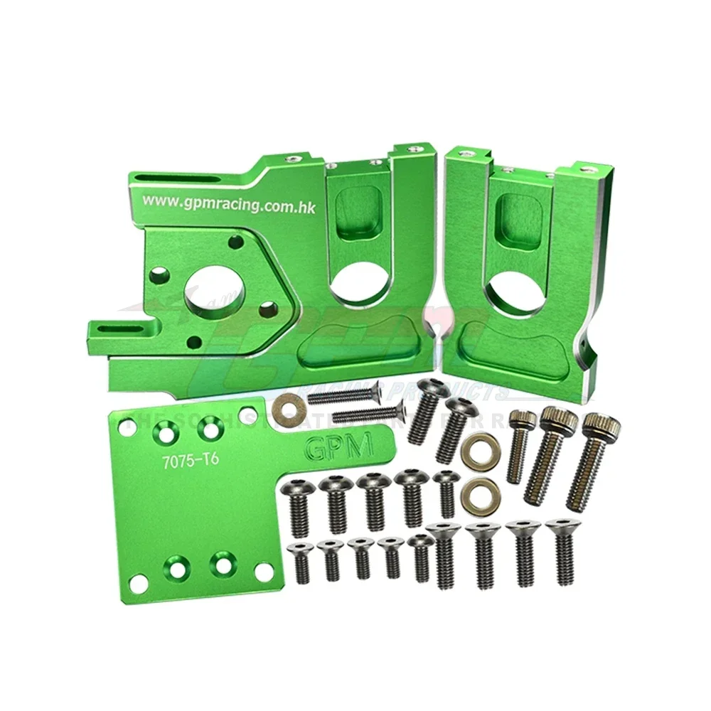 GPM สำหรับ Traxxas 1/8 Sledge 6S 95076-4 Monster Truck รถบังคับวิทยุ อะไหล่อัพเกรด ชิ้นส่วนโลหะอะลูมิเนียม แท่นยึดมอเตอร์แบบถอดเร็ว 9589