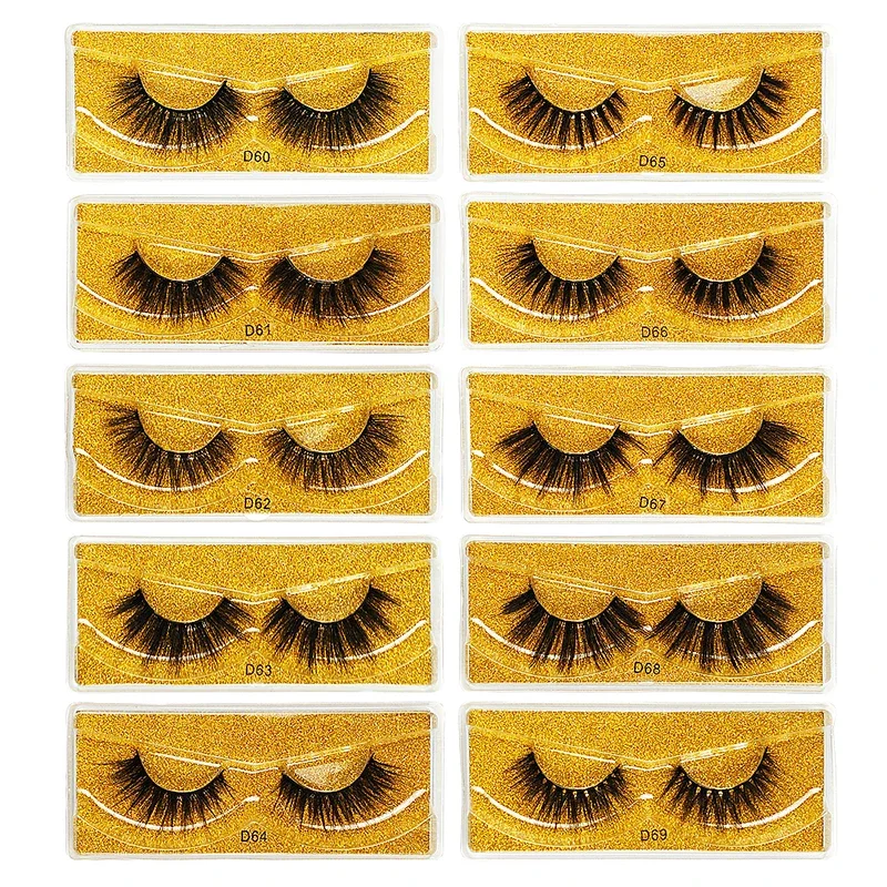 Lashes Bulk wholesale 10/30/50/100 Pairs 3D Mink Lashes Bulk Natural Mink Eyelashes Fluffy False Eyelashes Makeup Mink Eyelashes