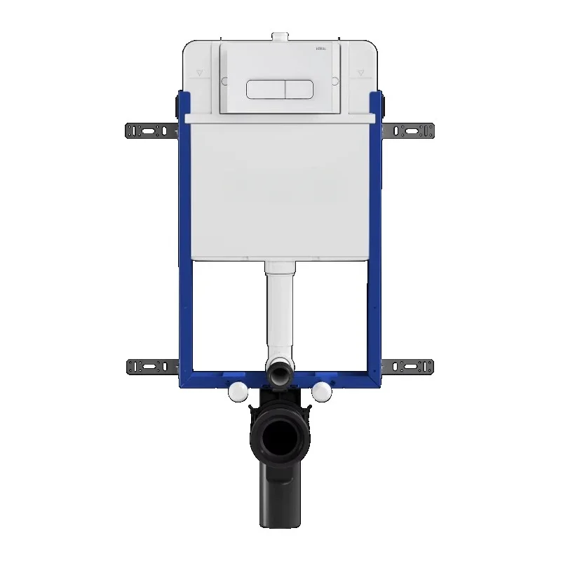 Easy Clean Half Frame Pneumatic Flush Cisterns And Installation Kit With Drainage Set