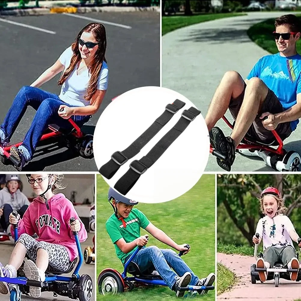 1Set Width Adjustable Nylon Webbing Strap with Tri-Glide Buckle Kit for Hoverboard Kart Seat Attachment Replacement