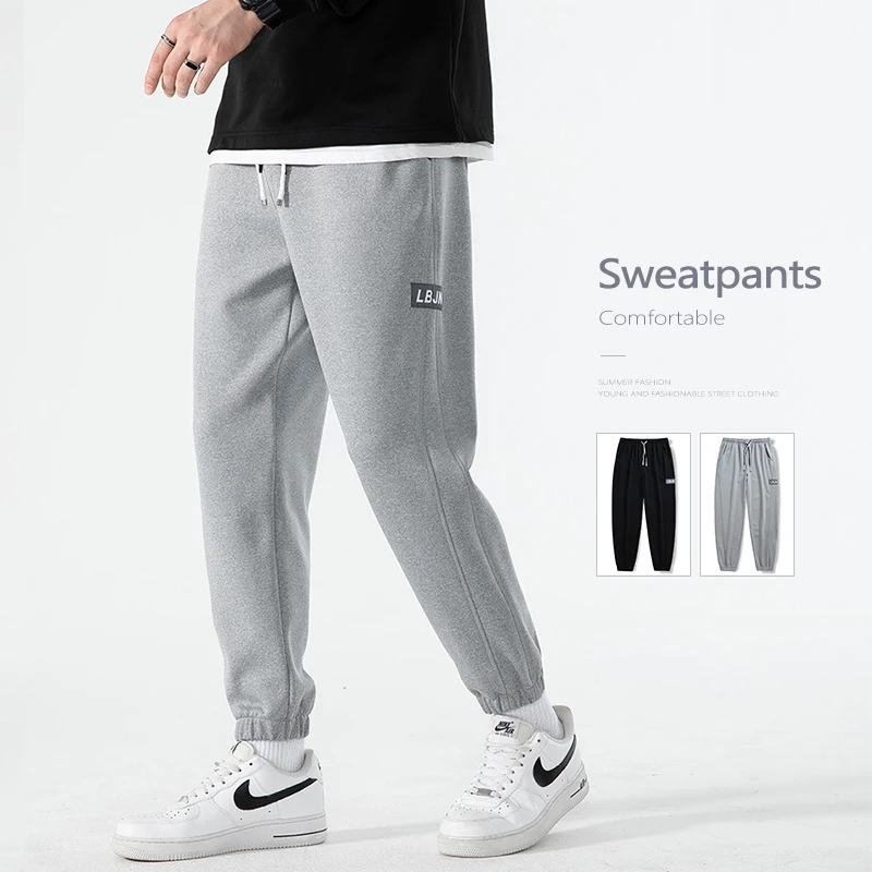 

Autumn New Men's Sweatpants Outdoor Loose Bounded Feet Fashion Korean Casual Pants Simple Elastic Comfortable Trousers