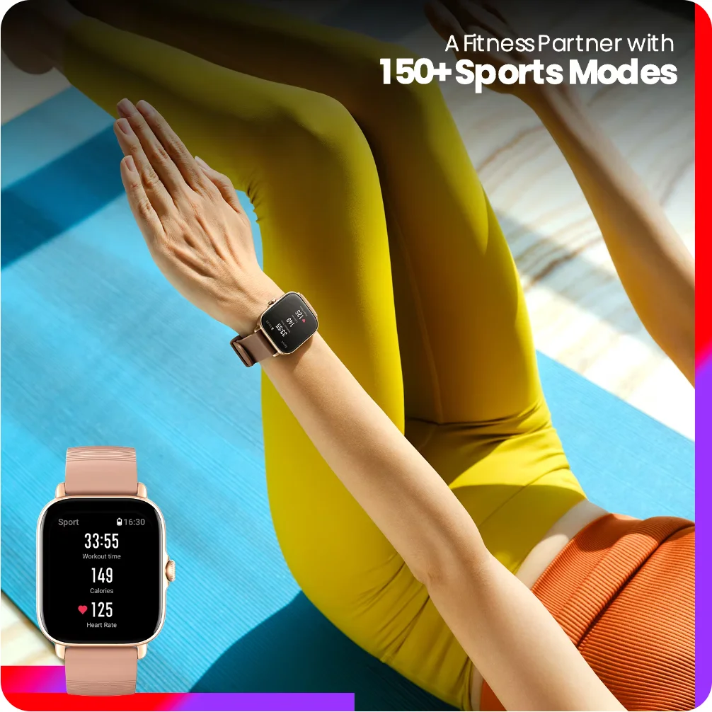 Original Amazfit GTS 3 GTS3 42 mm Smartwatch 5 Satellitennavigationssysteme 150+ Sportmodi Smartwatch für Andriod IOS 99 % neu