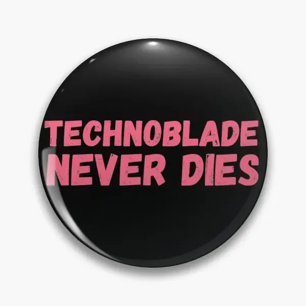 Technoblade Never Dies  Customizable Soft Button Pin Metal Collar Brooch Cute Decor Lapel  Cartoon Clothes Lover Gift Women