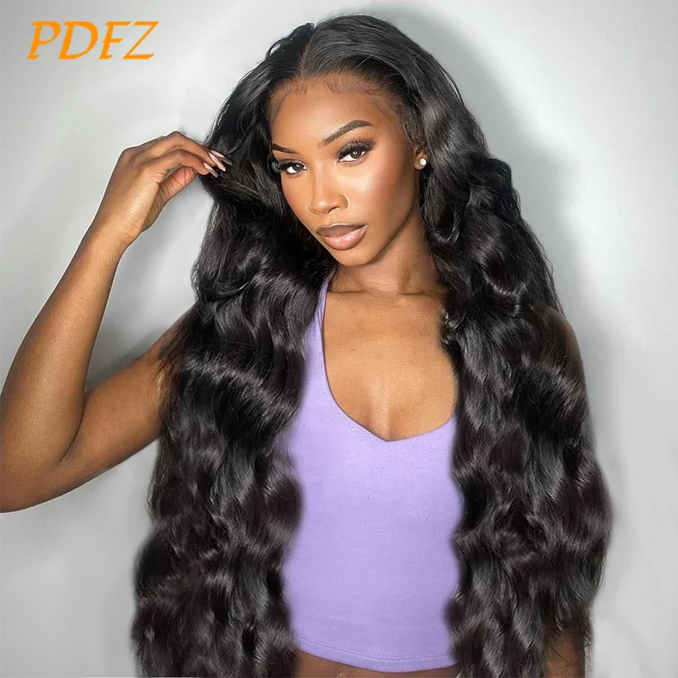 

180% Density Body Wave Preplucked Human Hair Wig Brazilian Virgin Human Hair Wig For Women 13x4 HD Transparent Lace Wig