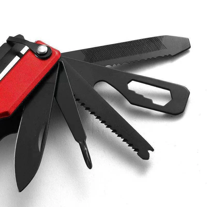 Unique Gifts For Men Women Dad Husband 14 In 1 Multi Tool Ax Saw Knife Hammer Pliers Screwdriers Red