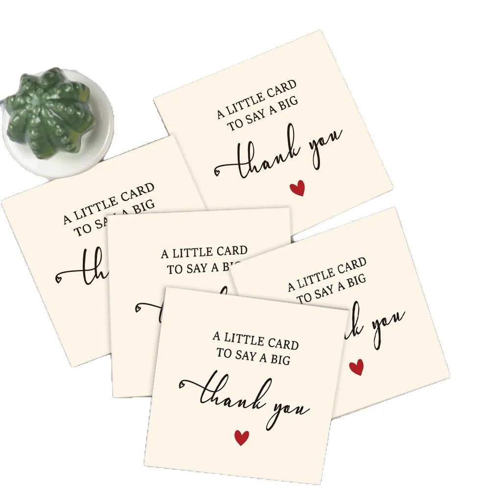 50 قطعة/الحزمة بطاقات شكر للأعمال، مناسبة للأعمال، استحمام الطفل، الزفاف، الأعمال الصغيرة، التخرج #5