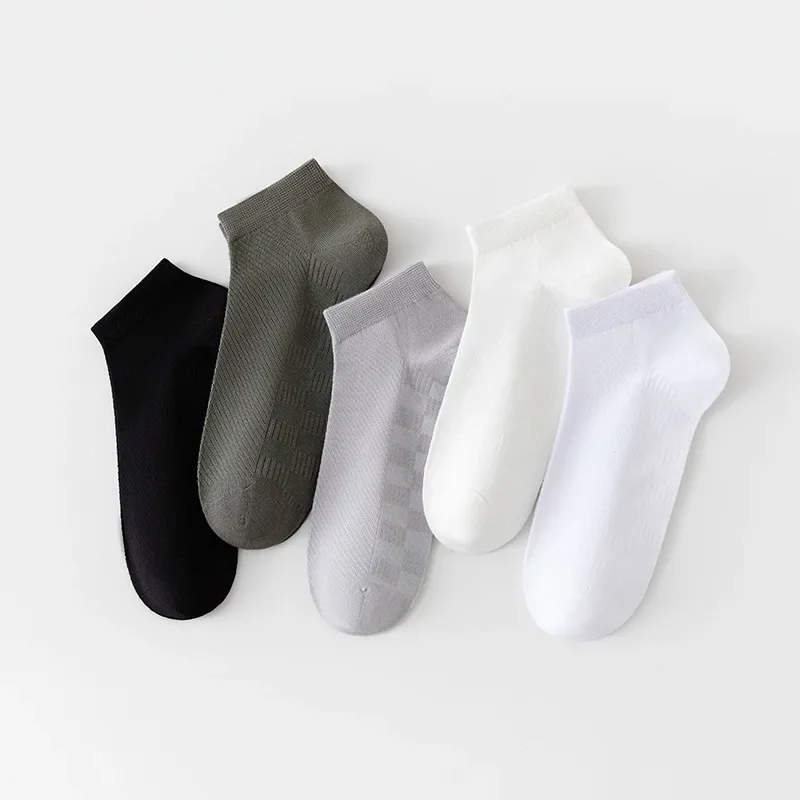 7 pares de calcetines invisibles para hombre, de diseño sencillo y elegante, ideales para el verano, delgados, de algodón, sin costuras en la puntera, transpirables, ligeros y versátiles.