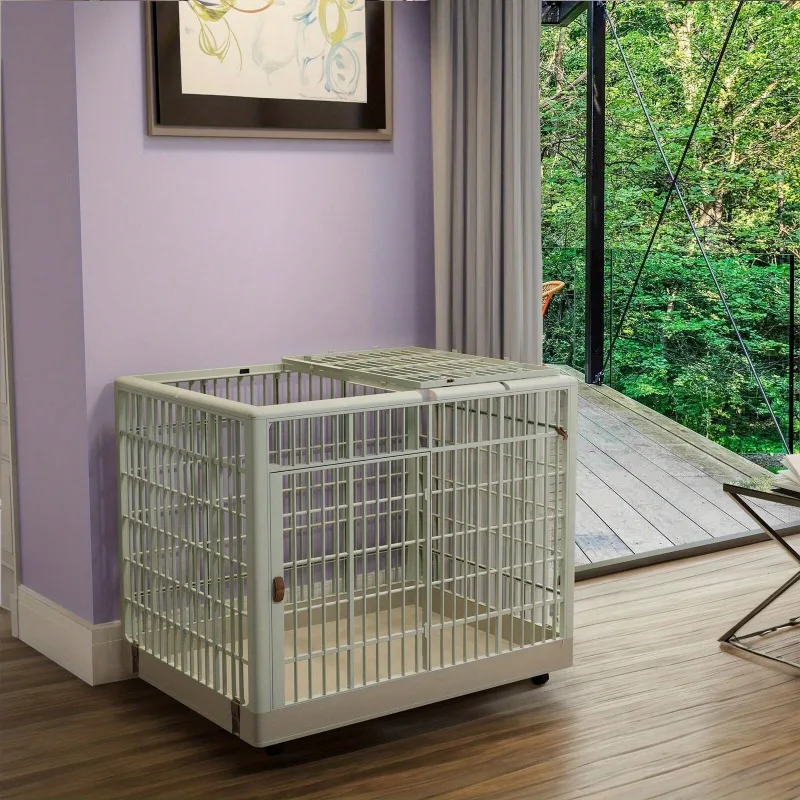 cage Plastic Medium Large dog cage Medium (lockable) Indoor and outdoor Sturdy plastic  (with double door)