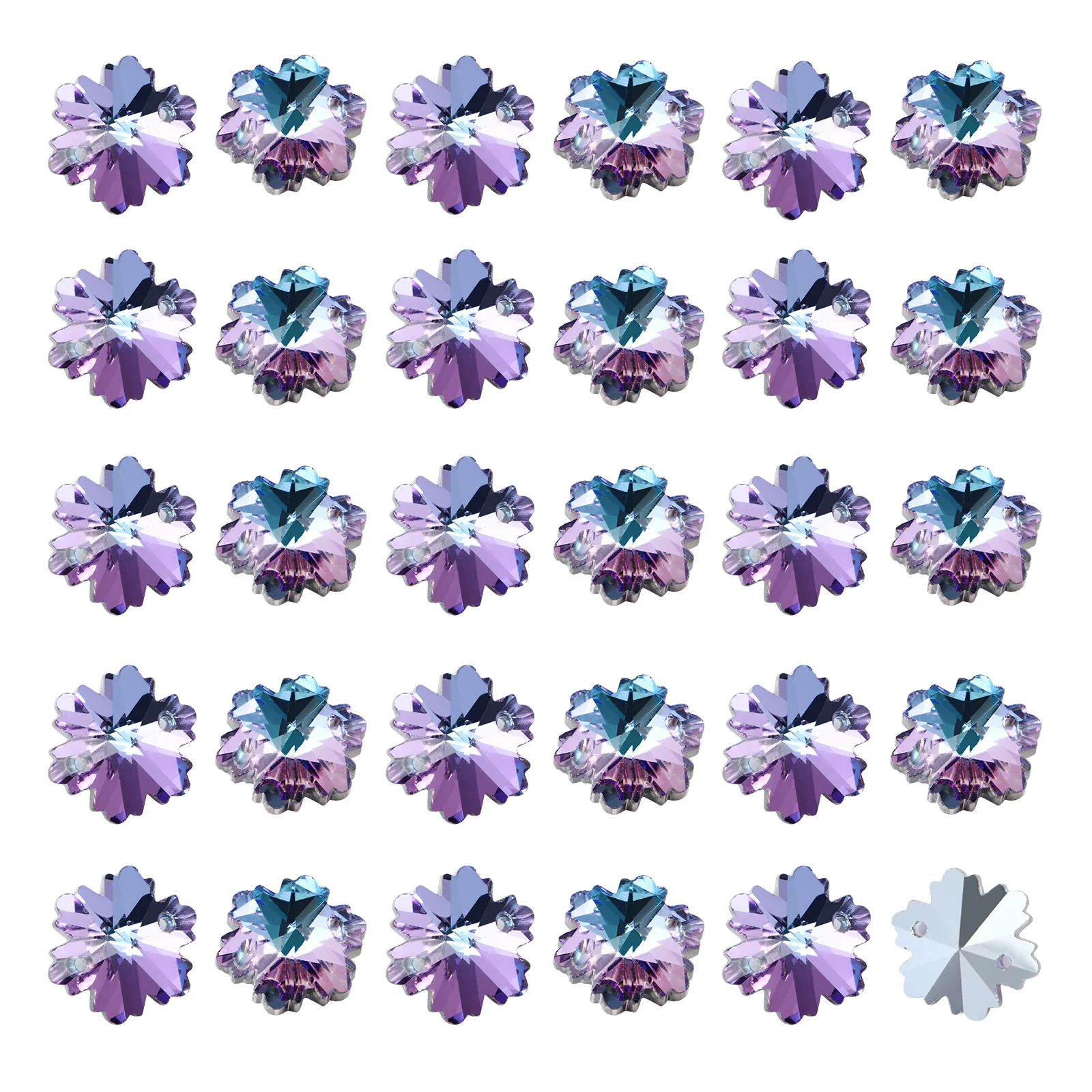 

56pcs Rhinestone Snowflake Accessories Christmas naments Craft Embellishments DIY Making Charms Jewelry Supplies