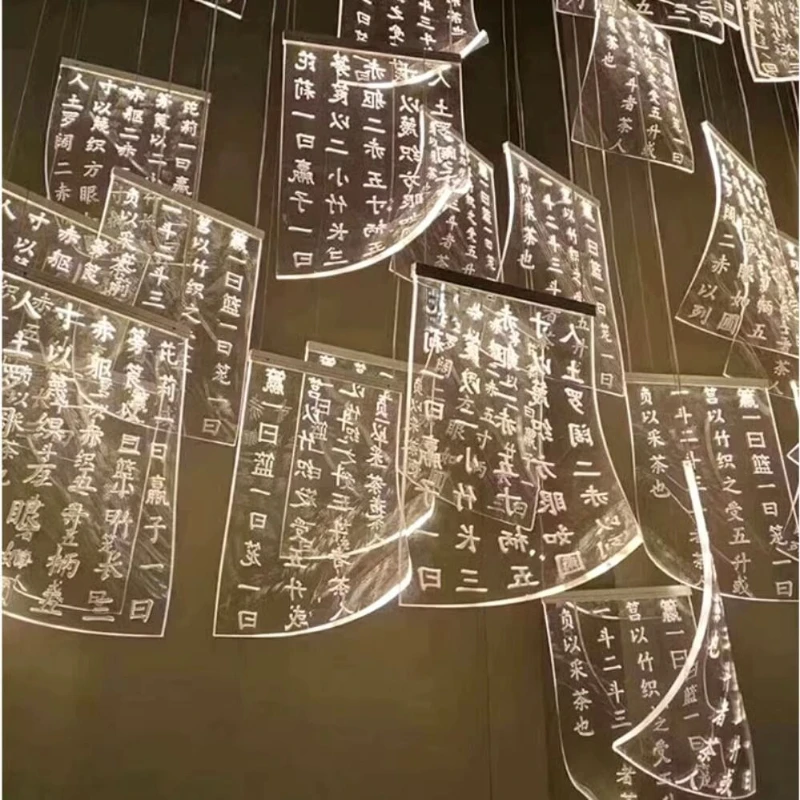 

Internet celebrity bar chandelier clear bar art acrylic font commercial store light simple restaurant beauty salon light