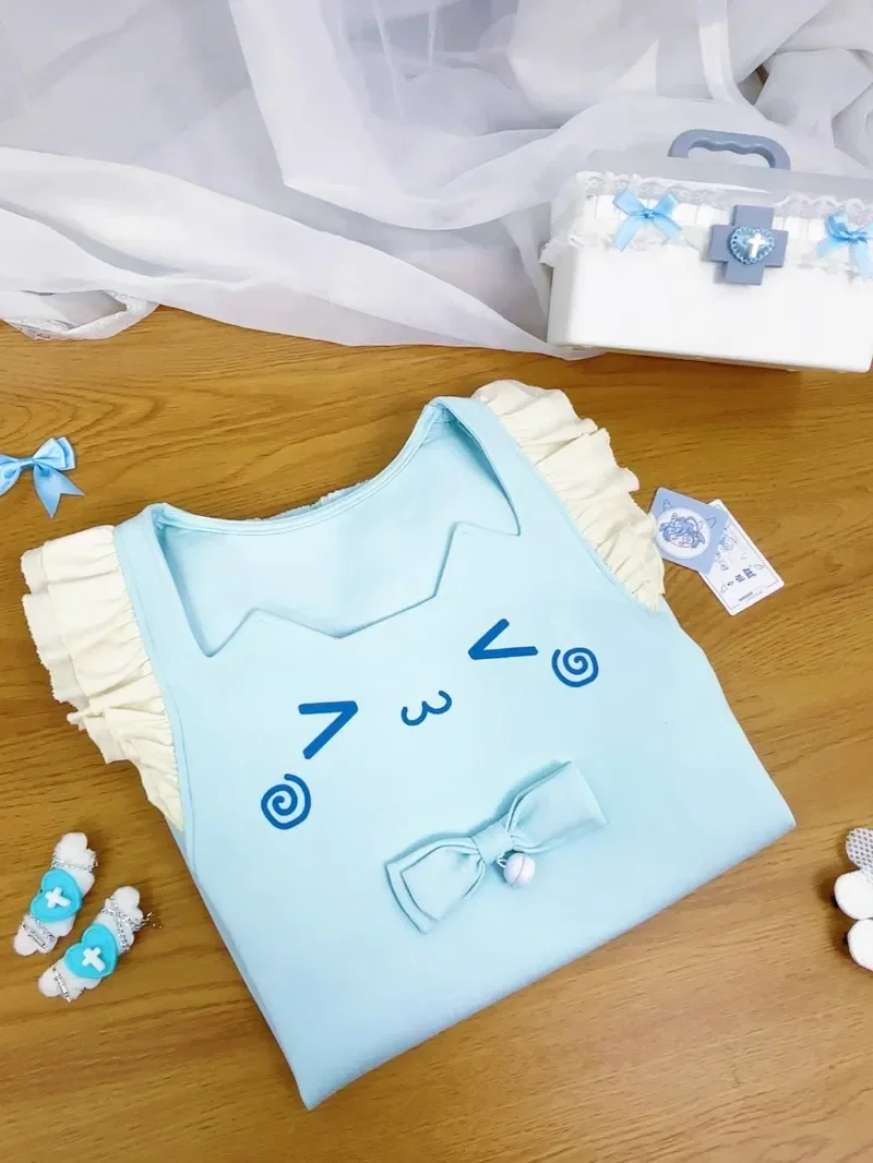 Japońska bluza z kocimi uszami, wszechstronna, słodka, urocza talia, bluzy z długimi rękawami 2024, jesienno-zimowa estetyczna odzież damska