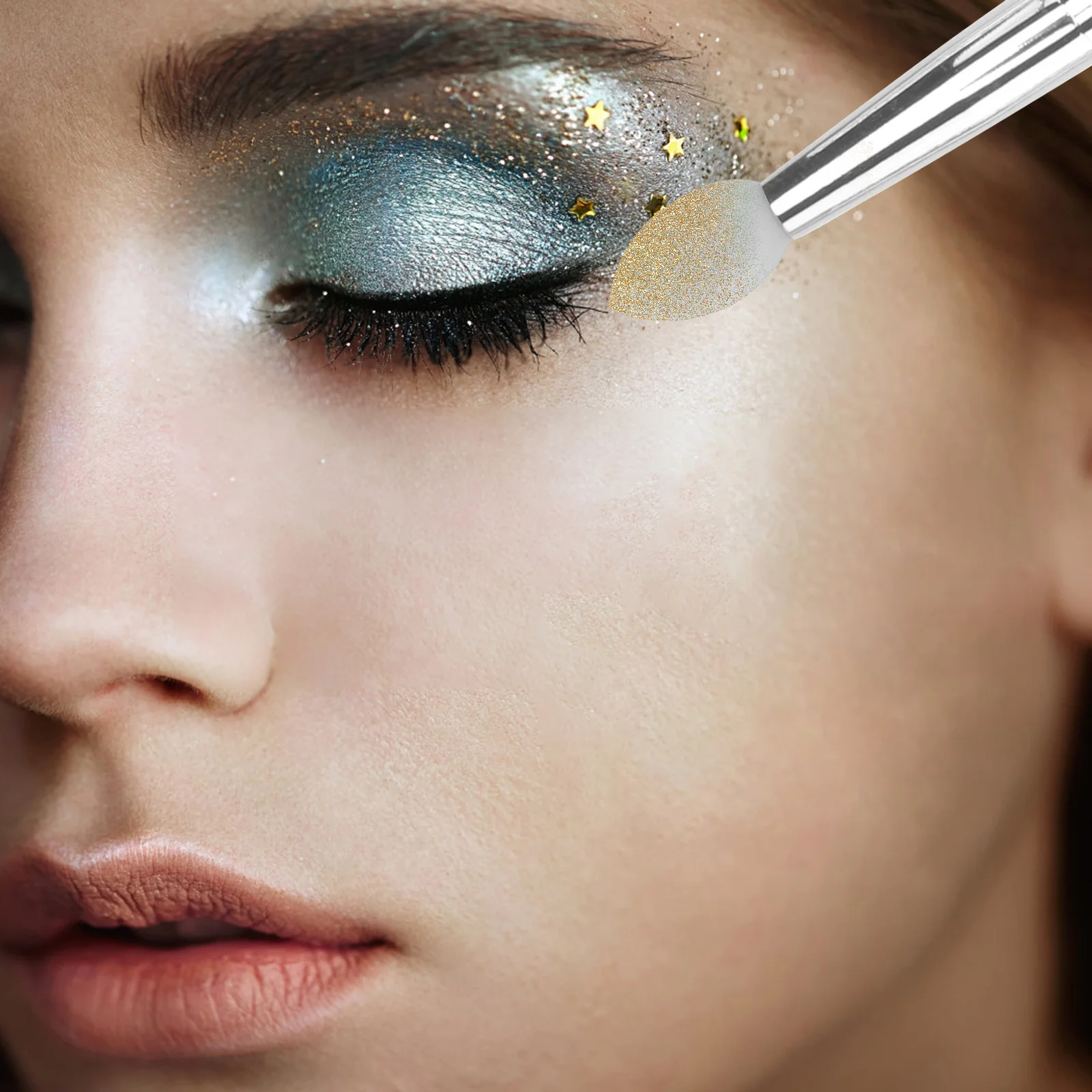 6 uds sombra de ojos de silicona máscara de labios pinceles de maquillaje herramientas profesionales aplicadores fáciles reutilizables silicona