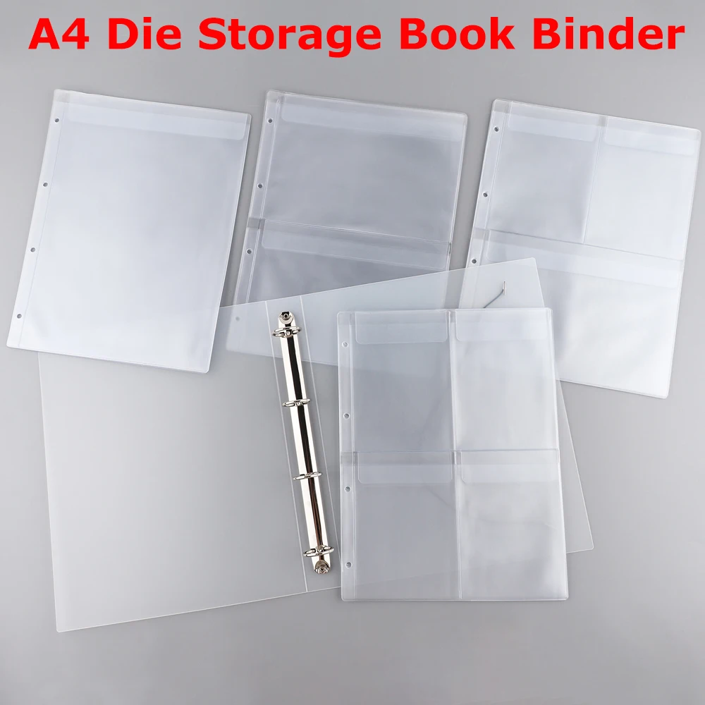 

Cutting Dies Storage Book Binder 1/2/3/4 Pockets Inserts Organizer for Stamps Dies Stencil Storage Bag Organizer Folder 2023 New