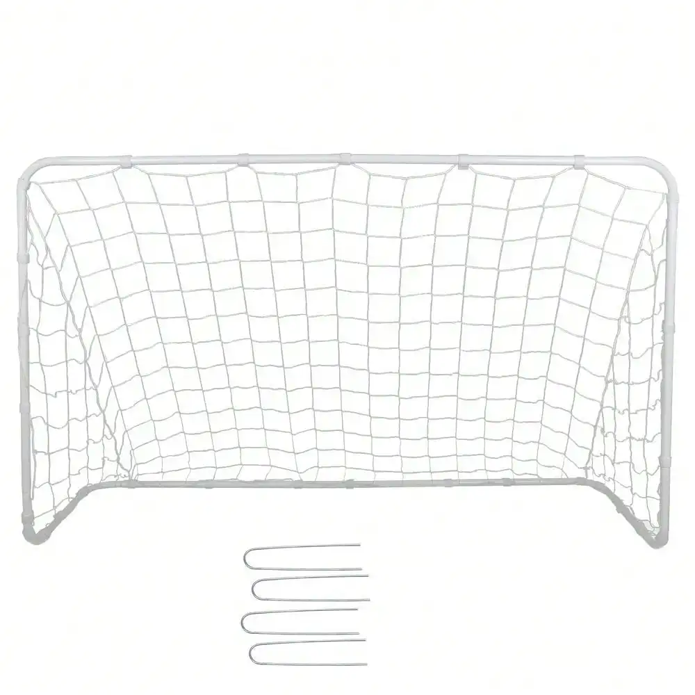 

Portable 6x4 FT Size Soccer Goal Football Net w/ Ground Stakes & Strips