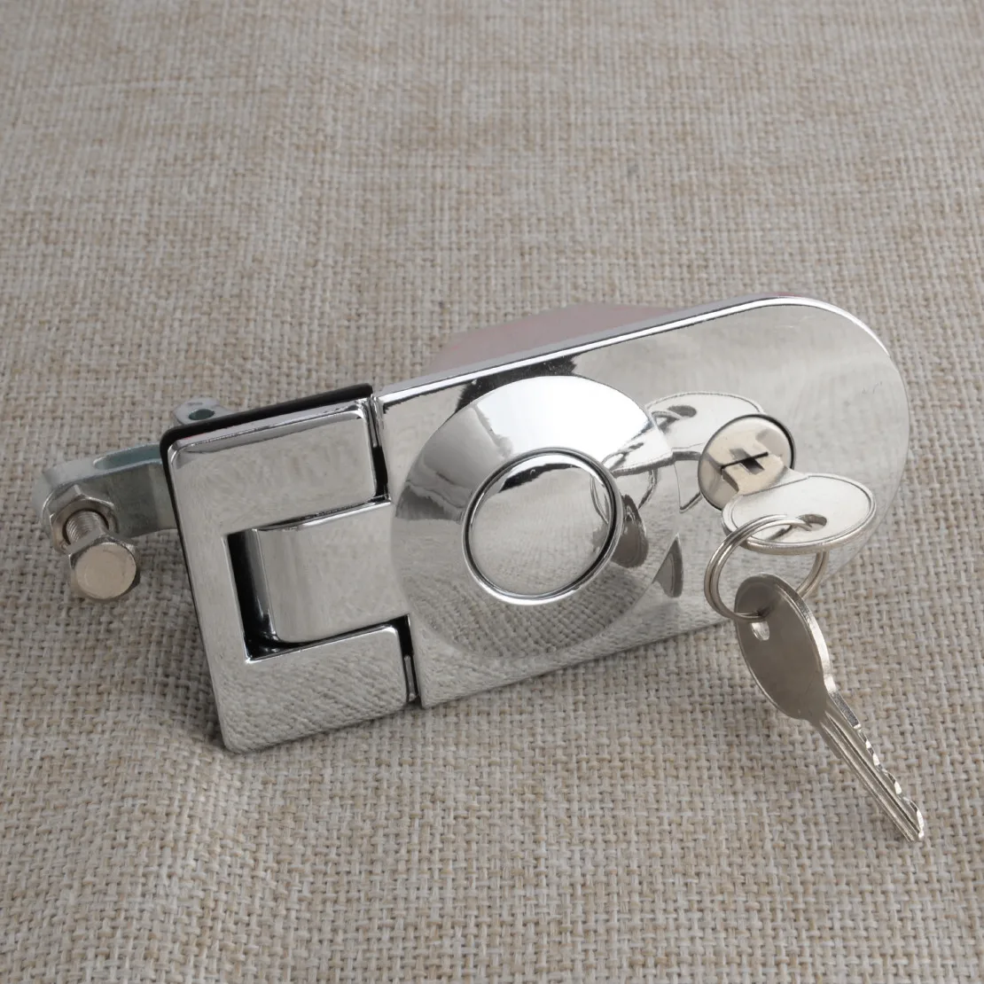 Chrome Compression Flush Mount Push Lock Door Latch for RV Camper Trailer Caravans Tool Box Boats