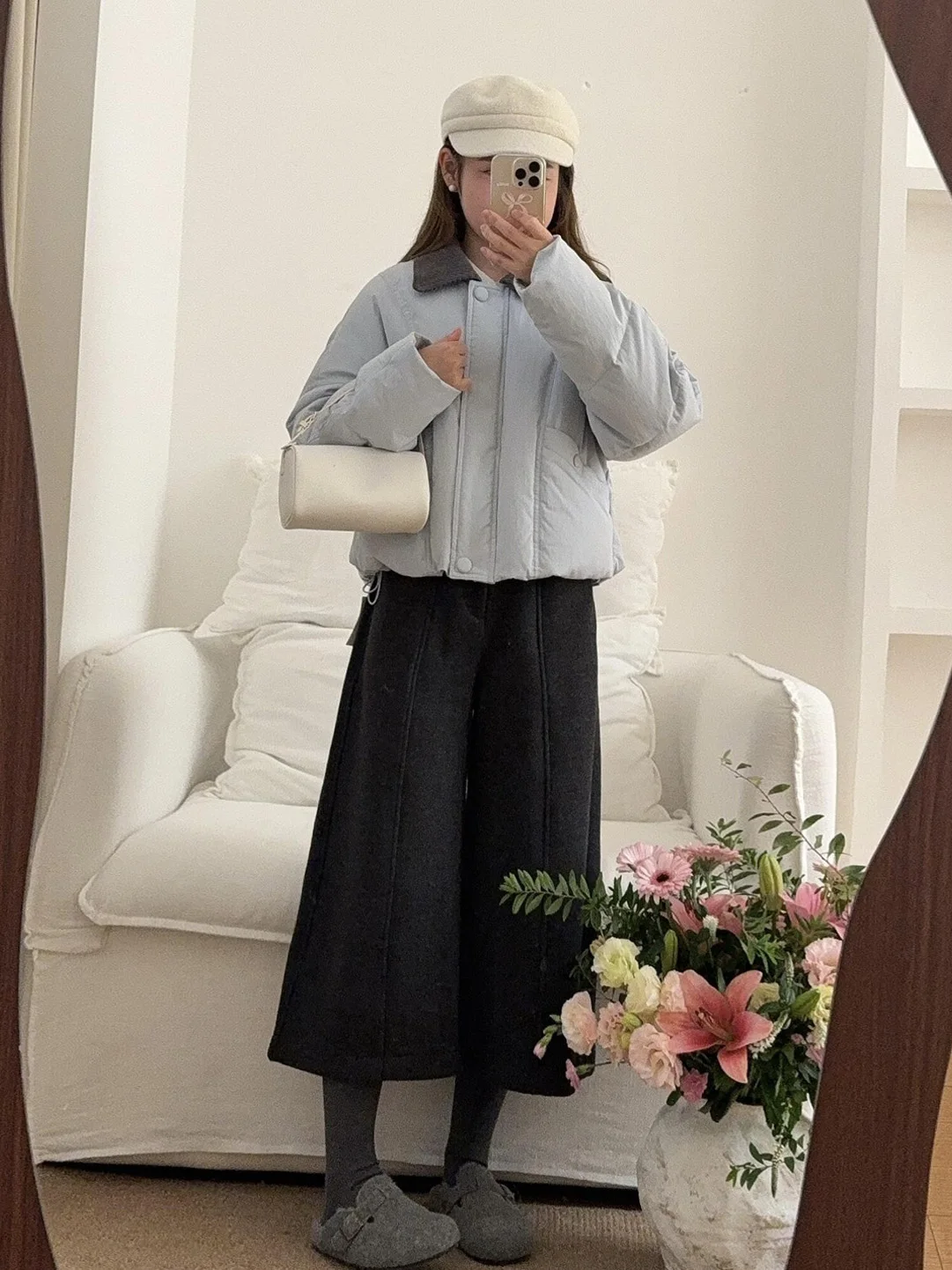 

High Quality Thick Blue Collar Cotton Jacket Women's Fashion Casual Style Versatile Winter Outerwear Trendy Korean Version