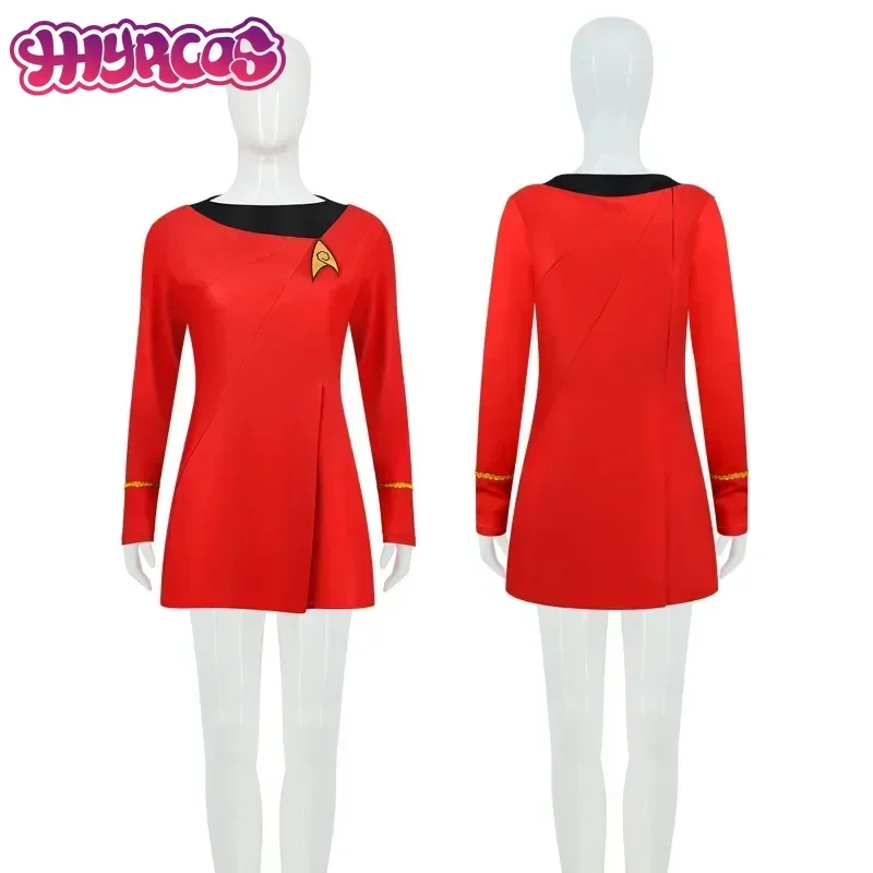 

Классический научно-фантастический звездный косплей, униформа Trek Duty, платье-ретро космическое аниме, костюмы на Хэллоуин для женщин, вечерние