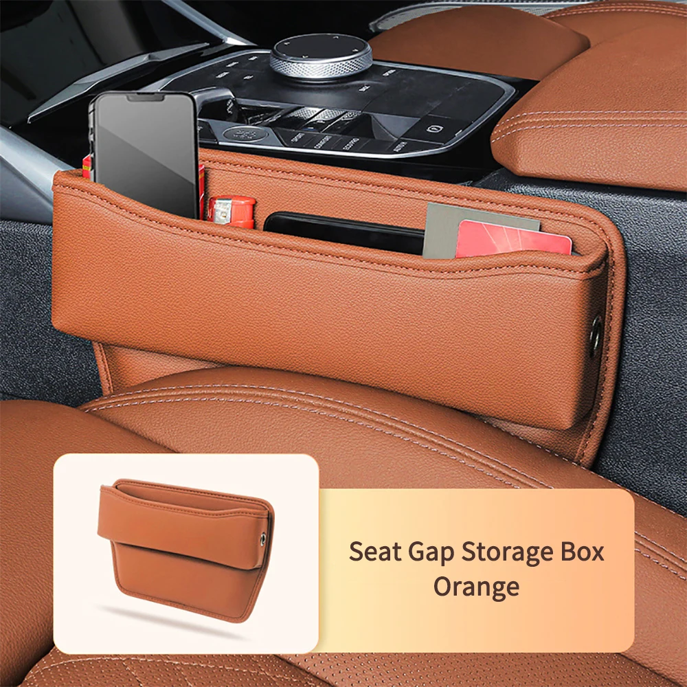 Multifunction Car Seat Gap Organizer Storage Box Leather Universal Crevice Side Storage Pocket Wallet Keys Card Phone Holder