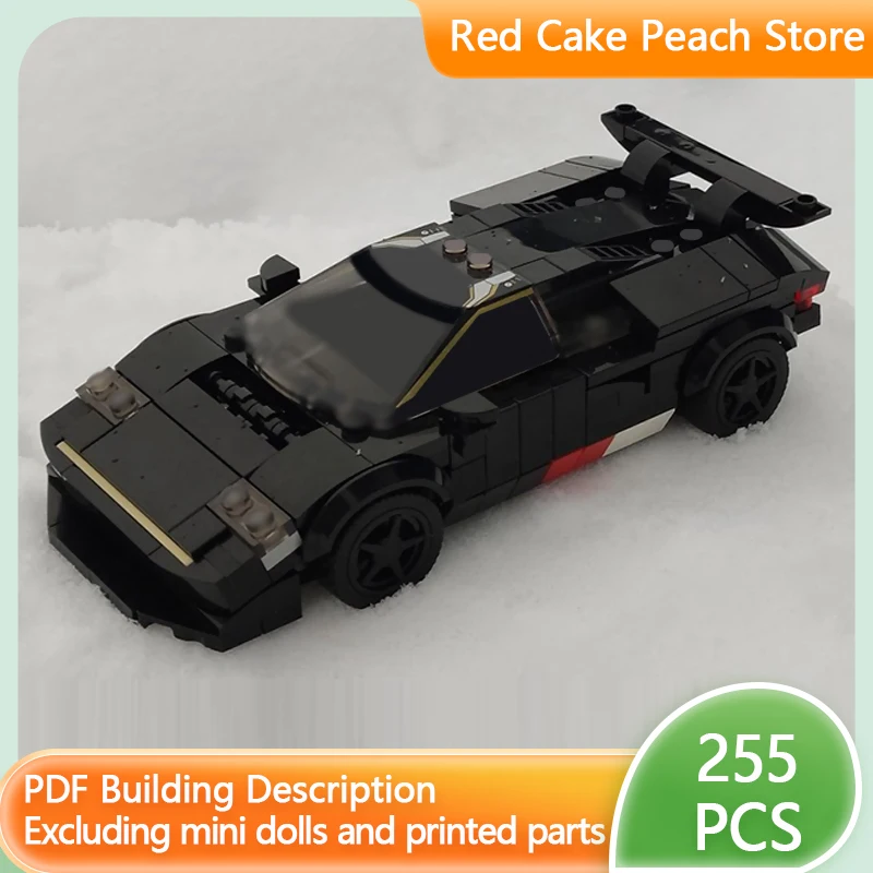 

Модель скоростного гоночного автомобиля MOC, строительные кирпичи, черный супер спортивный автомобиль, модульная технология, детские праздничные подарки, сборные игрушки, костюм