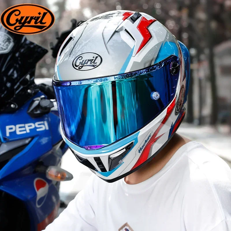 CYRIL R1 motorcycle helmet for men and women full-face motobike racing helmet large rear wing Casque Casco motocicleta Capacete